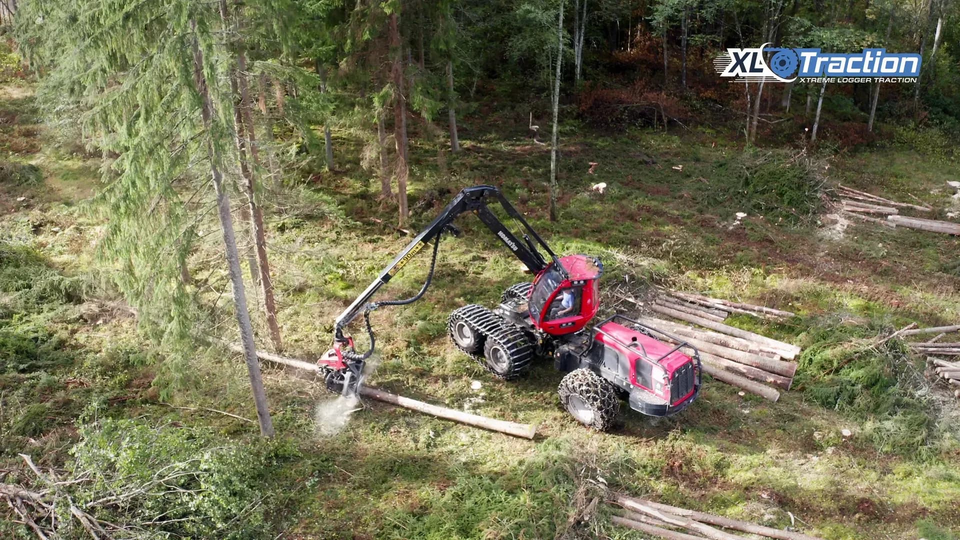 Kundfilm: Per Kyrk på Nysäters Skogsavverkning berättar om att köra med XL EWF-band. Bättre bärighet, mindre påverkan på marken och band som klarar sig även i berg.